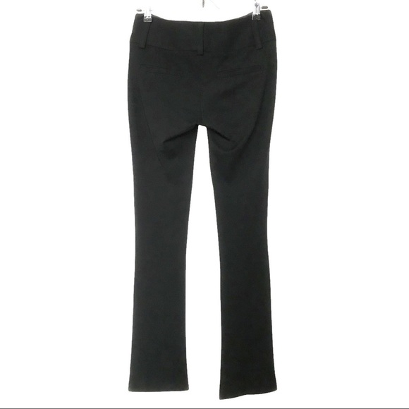 alice + OLIVIA BLACK MID-RISE STRETCHY STRAIGHT LEG PANTS - XS - Picture 2 of 9